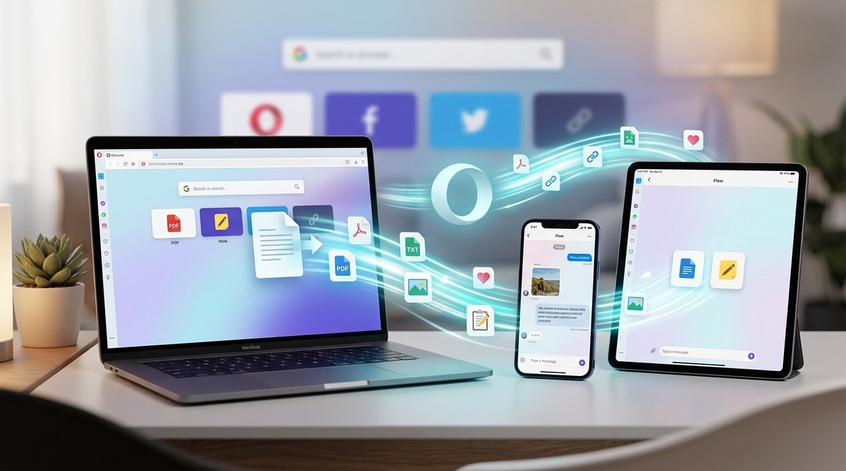 Use Opera's Flow Feature to Send Files and Notes Between Devices